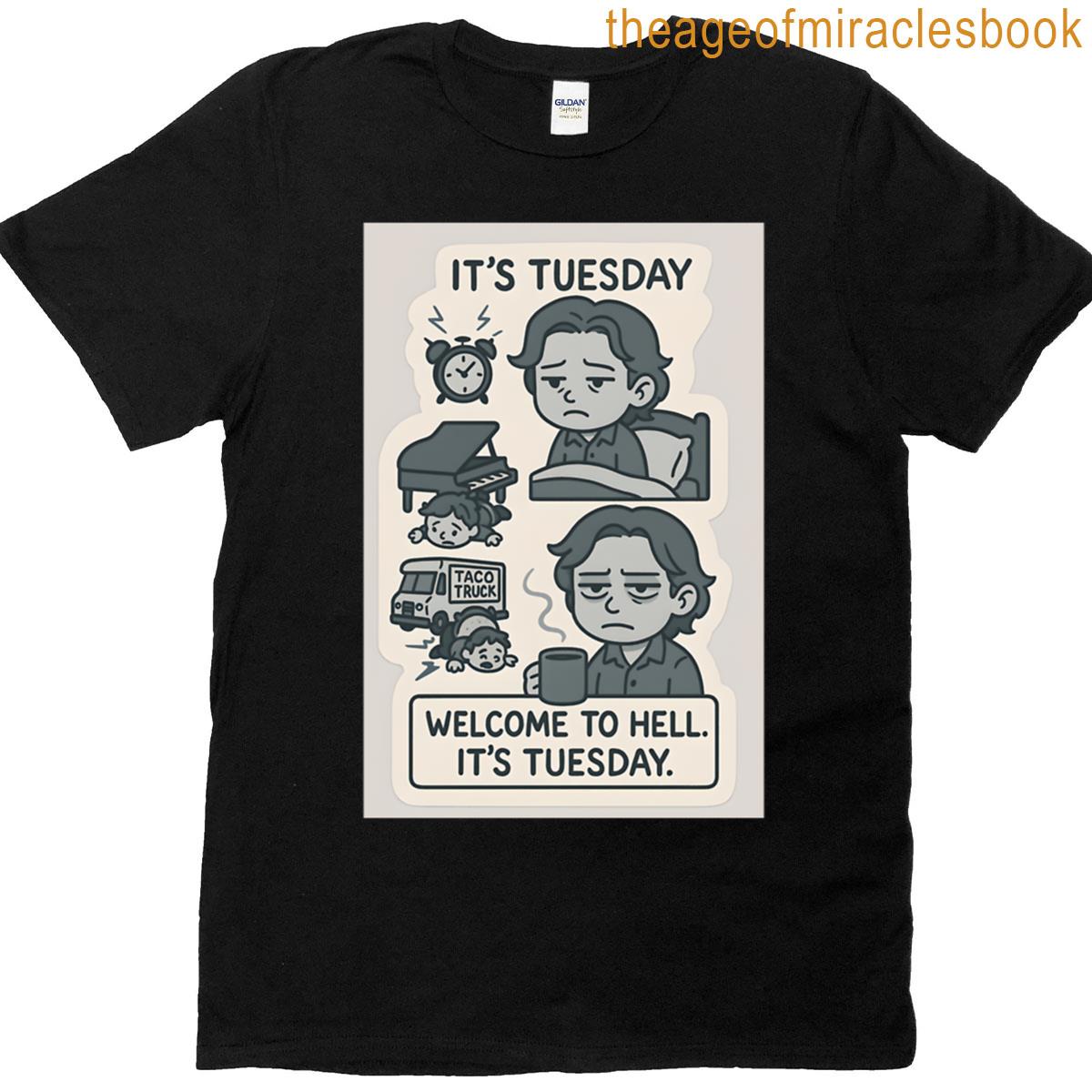 Welcome To Hell Its Tuesday Sam Winchester Time Loop Sticker Oversized T-shirt