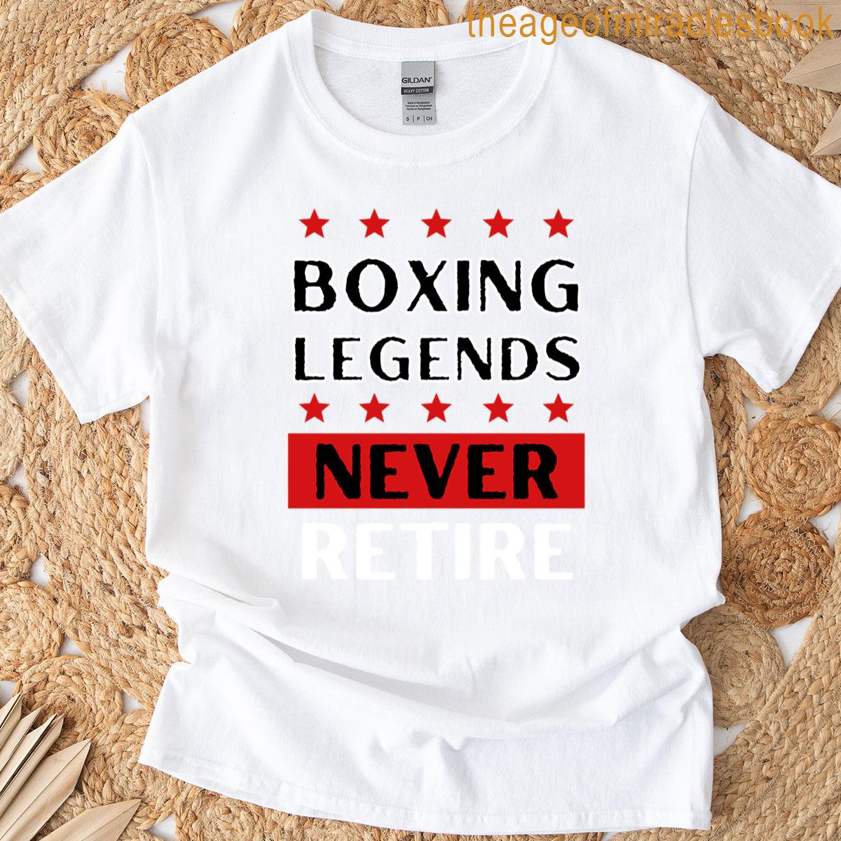 Boxing Legends Never Retire – Red T-shirt