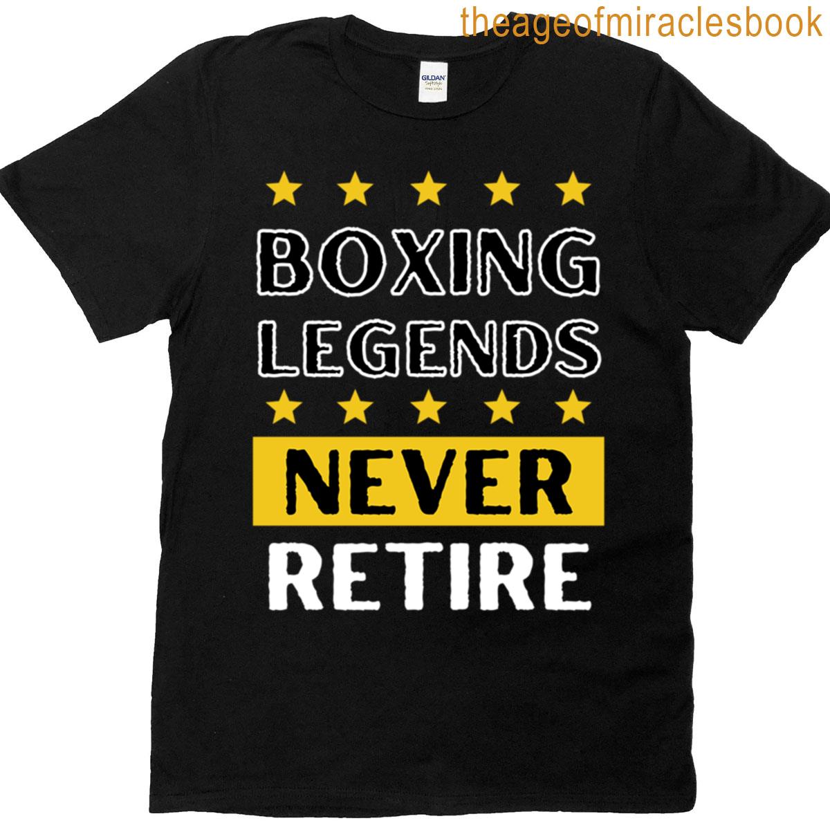Boxing Legends Never Retire – Yellow T-shirt