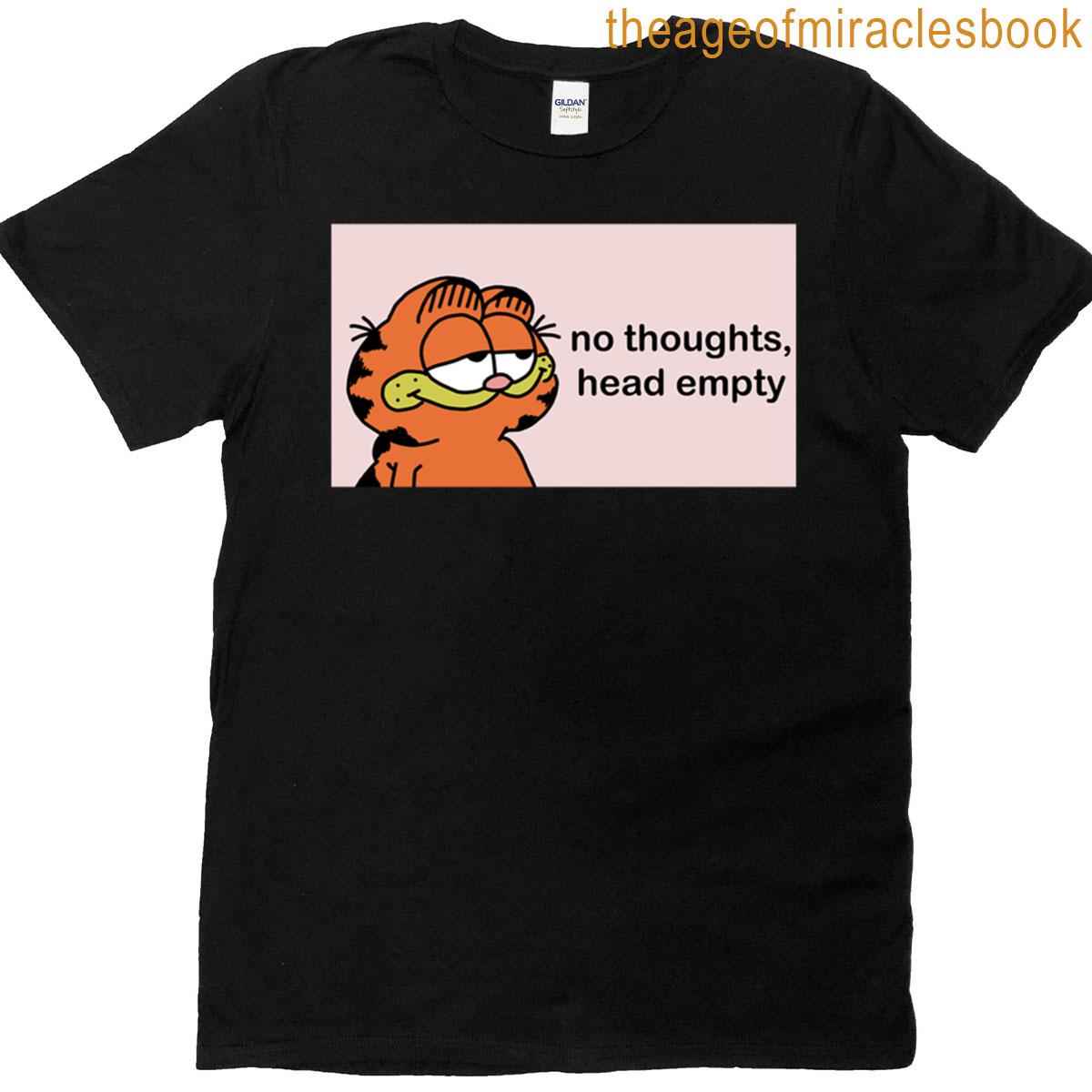 Garfield No Thoughts Head Empty T-shirt