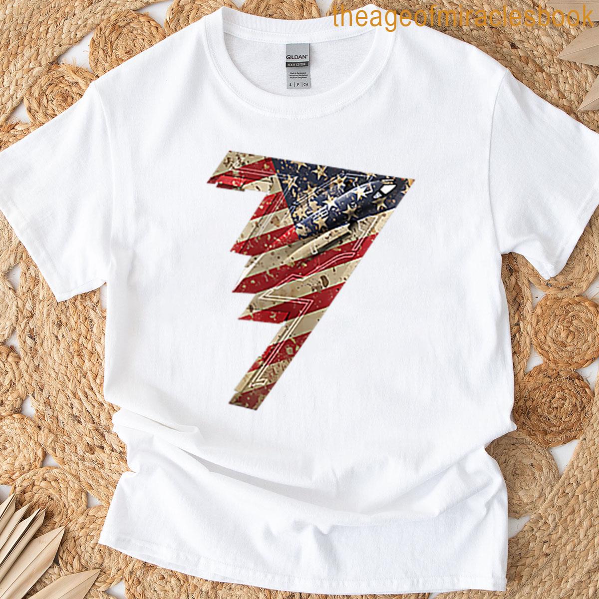 With American Flag 2 Side T-shirt