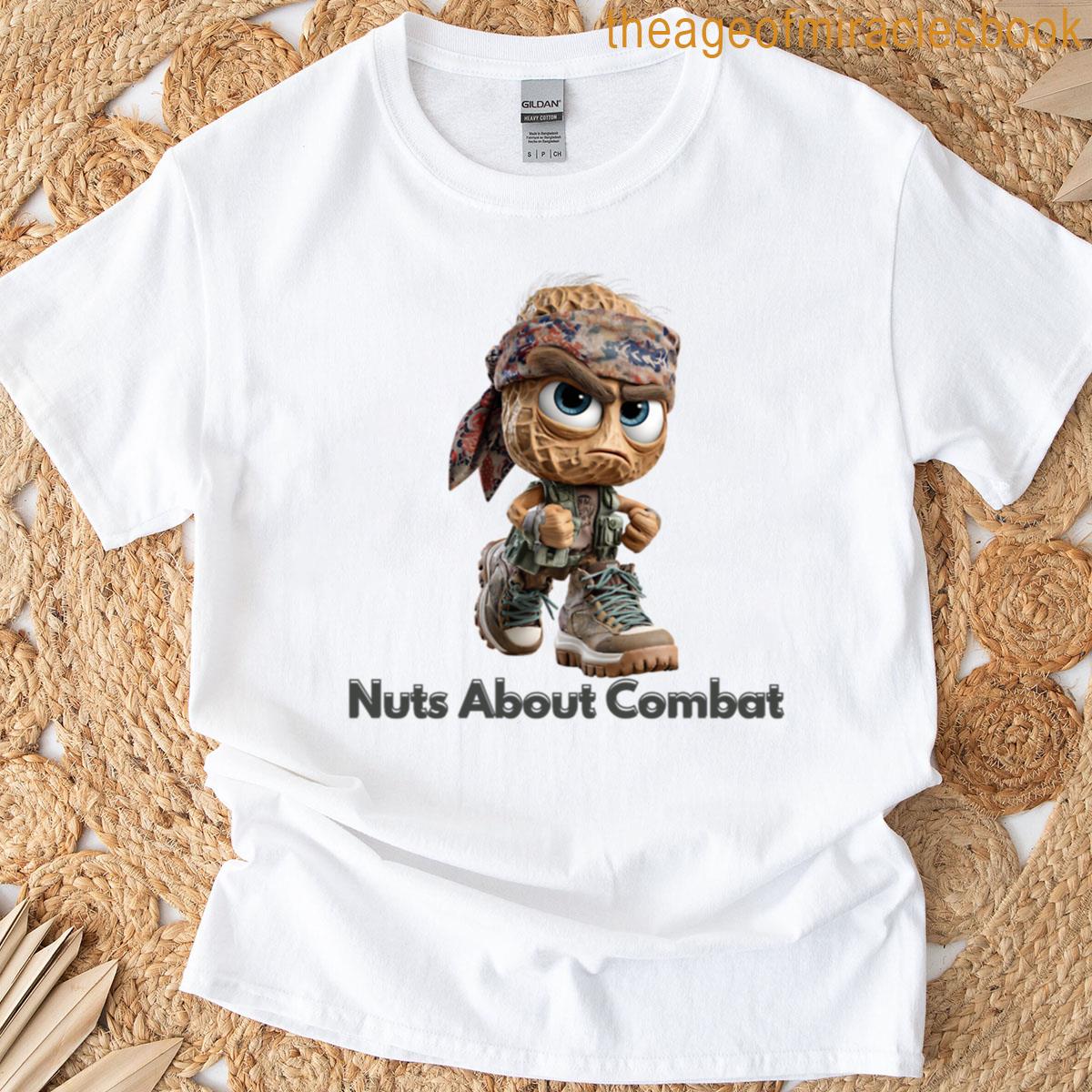 Angry Peanut Commando Art Combat Peanut Hero Illustration T-shirt