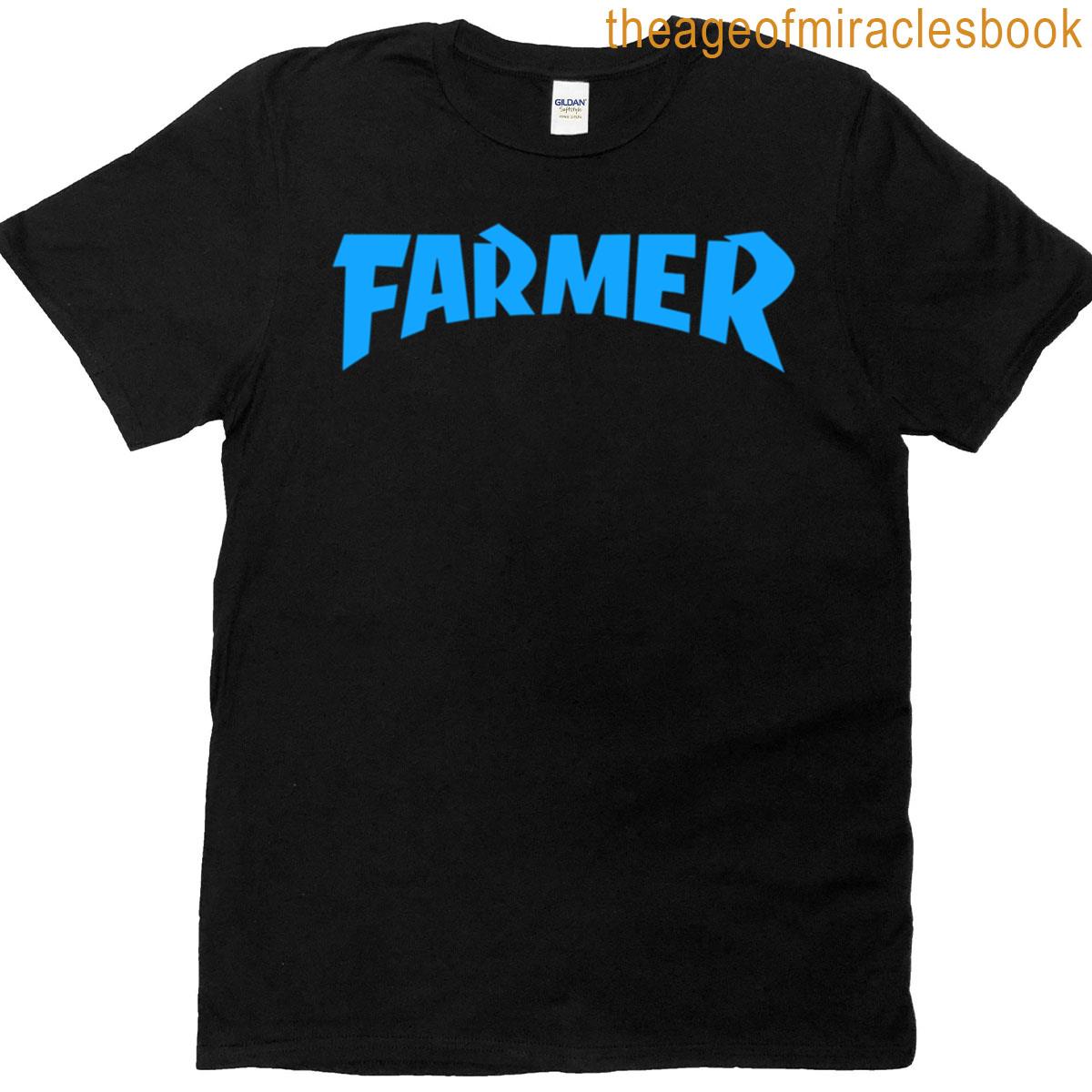 Cool Farmer Logo Blue Color T-shirt