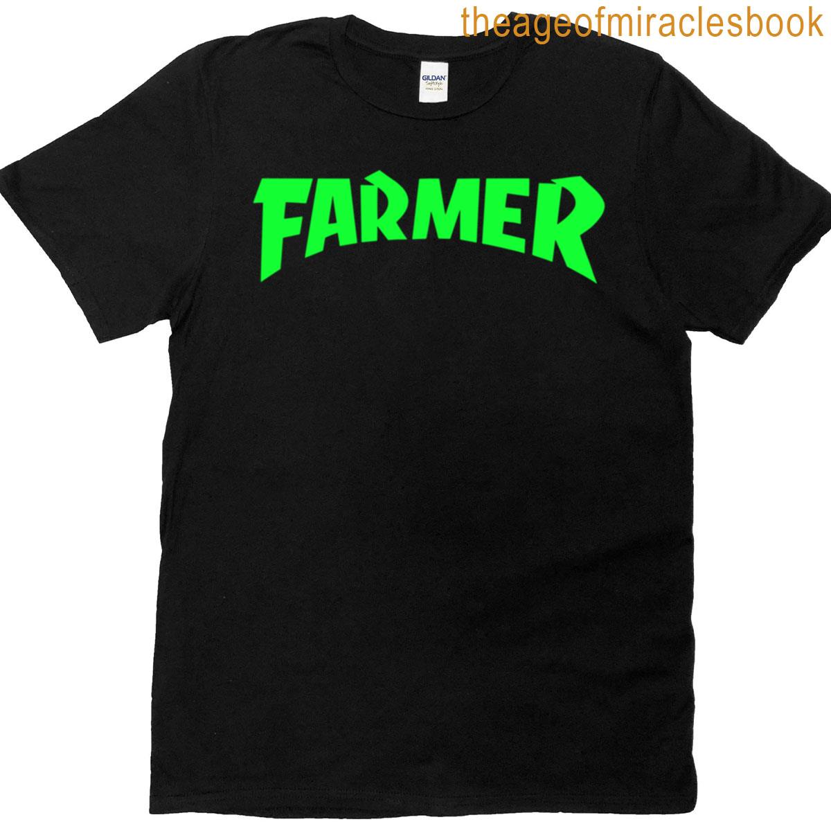 Cool Farmer Logo Green Color T-shirt