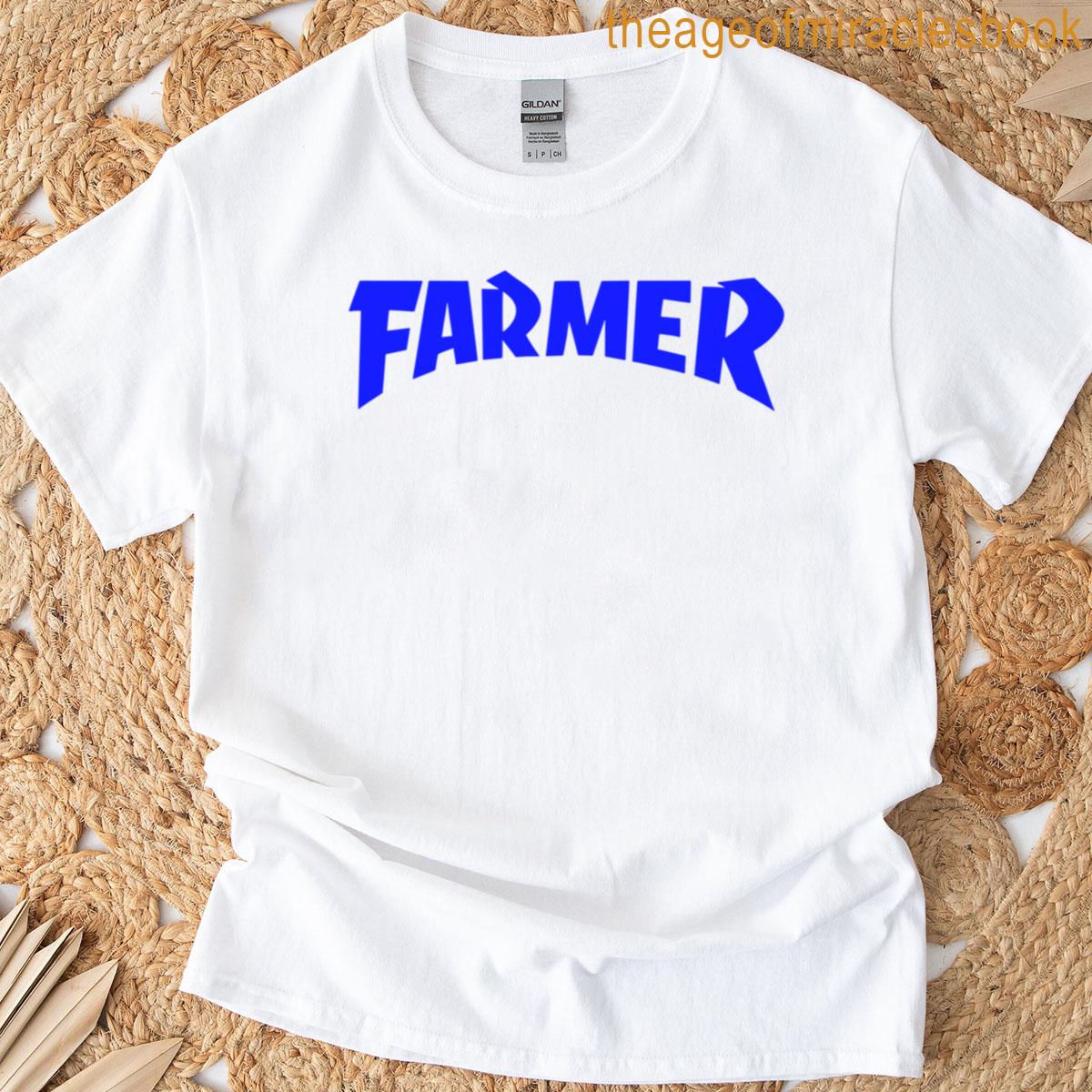 Cool Farmer Logo Navy Color T-shirt
