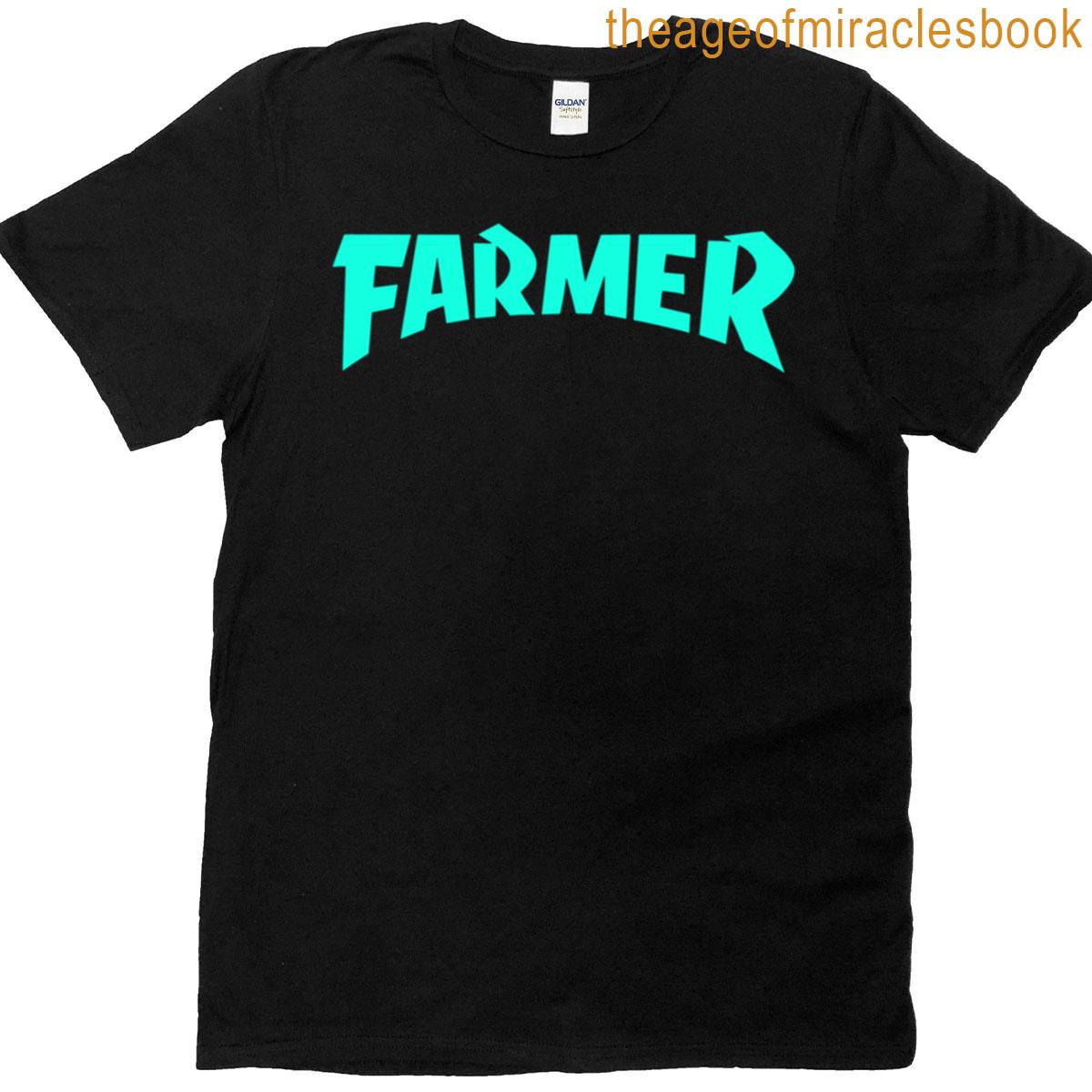 Cool Farmer Logo Skyblue Color T-shirt