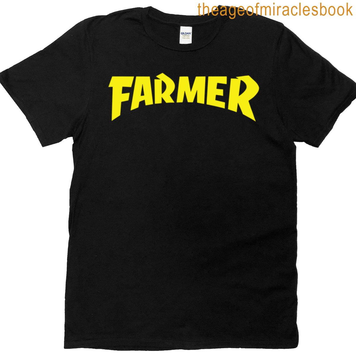 Cool Farmer Logo Yellow Color T-shirt