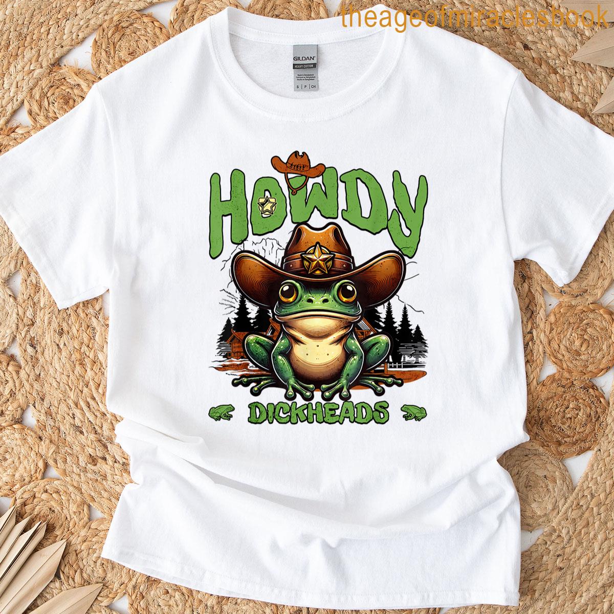 Funny Cowboy Frog Meme Frogcore Aesthetic T-shirt