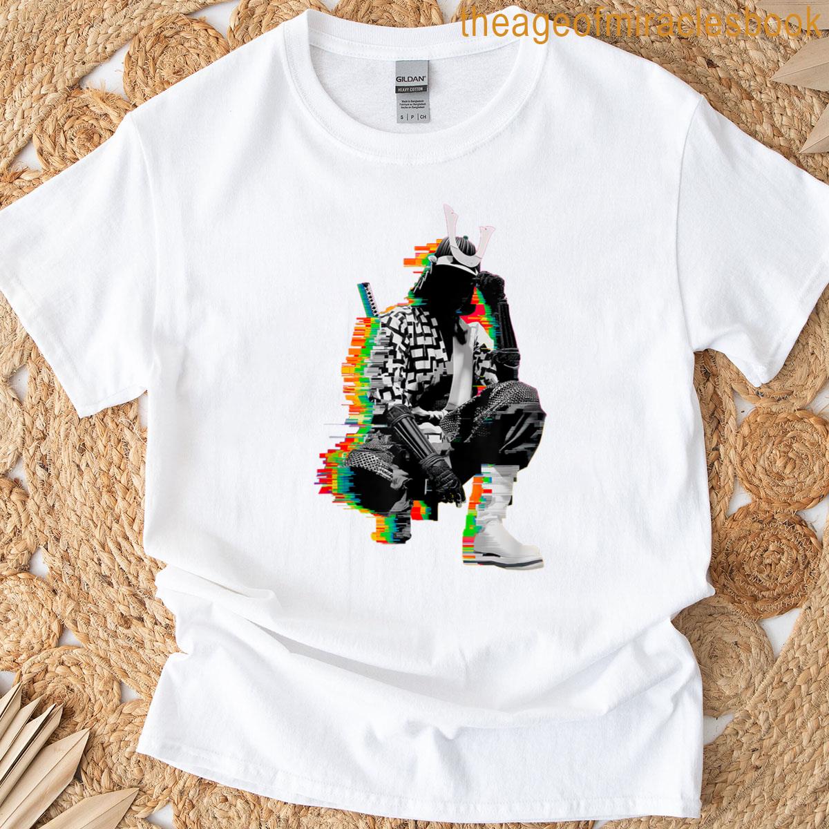 Neo-glitch Samurai T-shirt