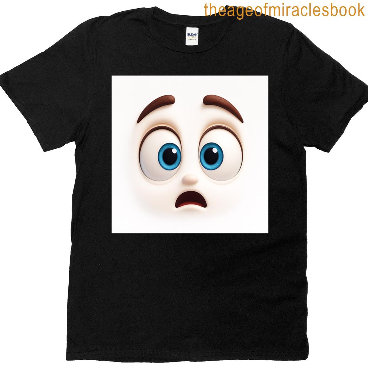 Scared Face Funny And Exaggerated Expression T-shirt