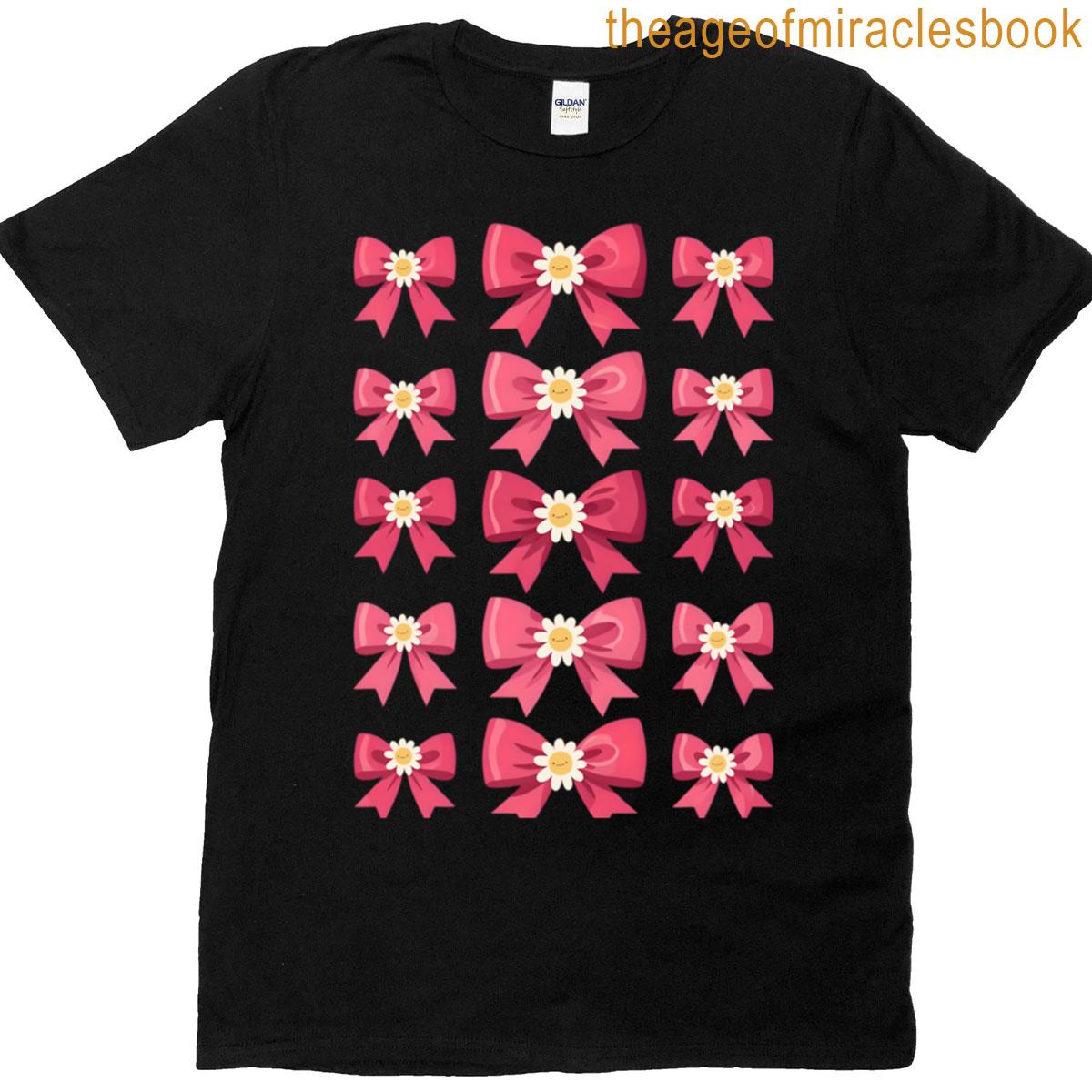 Cheerful Bows And Daisies T-shirt