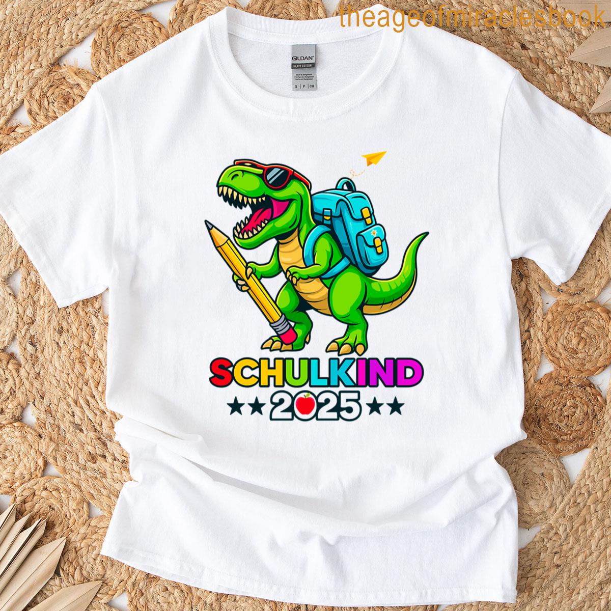 Dinosaur Schulkind 2025 Einschulung Geschenk T-shirt