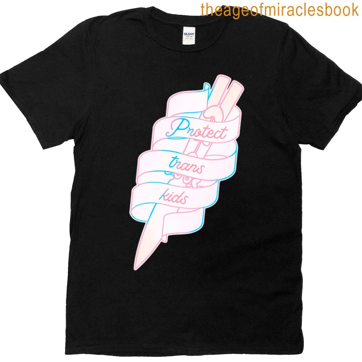 Protect Trans Kids – Pale Background T-shirt