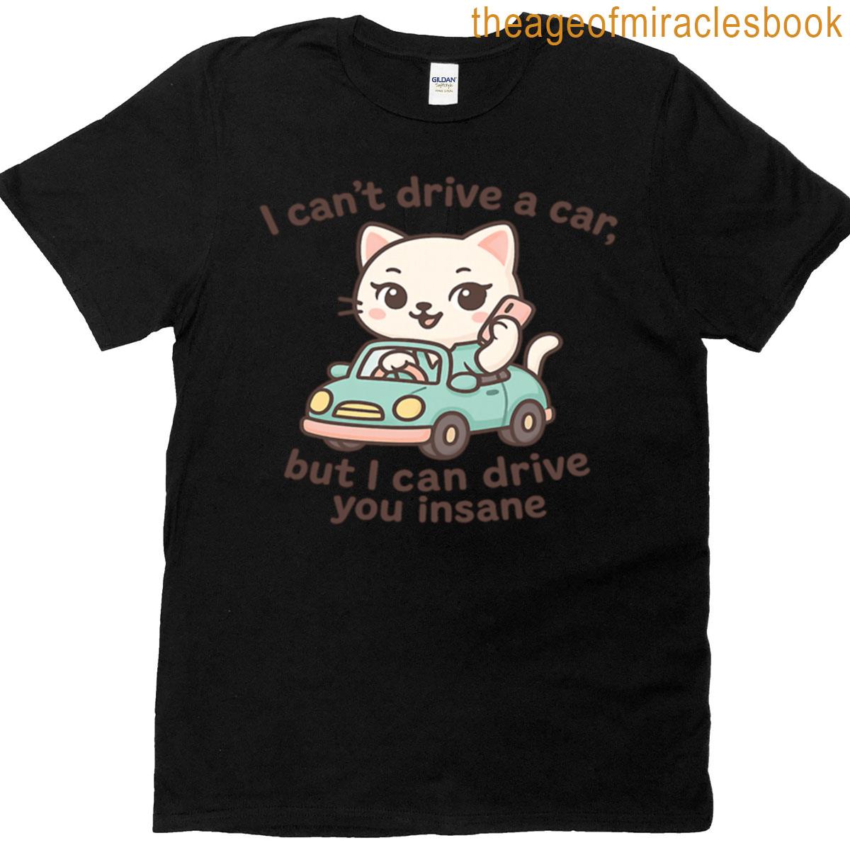 Sassy Driving Cat T-shirt