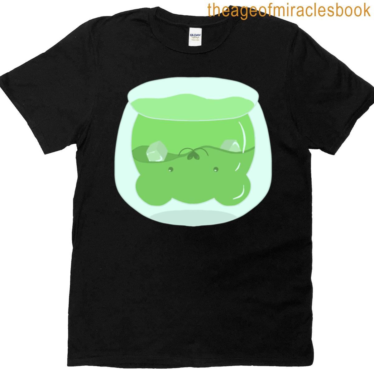 Cute Matcha Bear Glass Oversized T-shirt