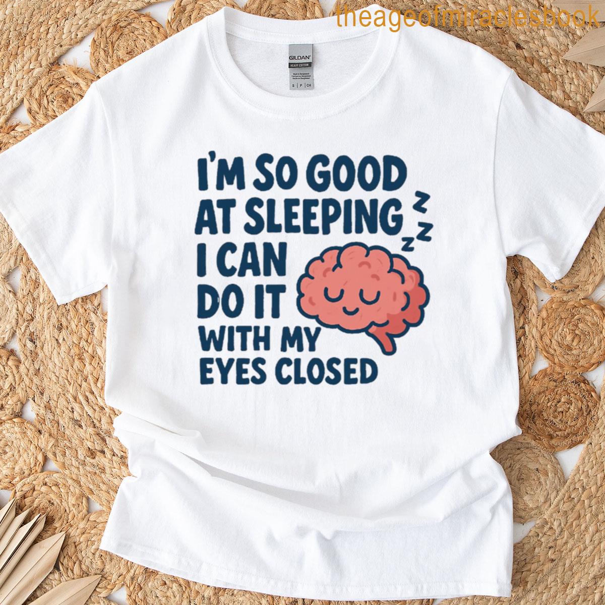 Funny Sleeping Brain Teaser Quote Design Oversized T-shirt