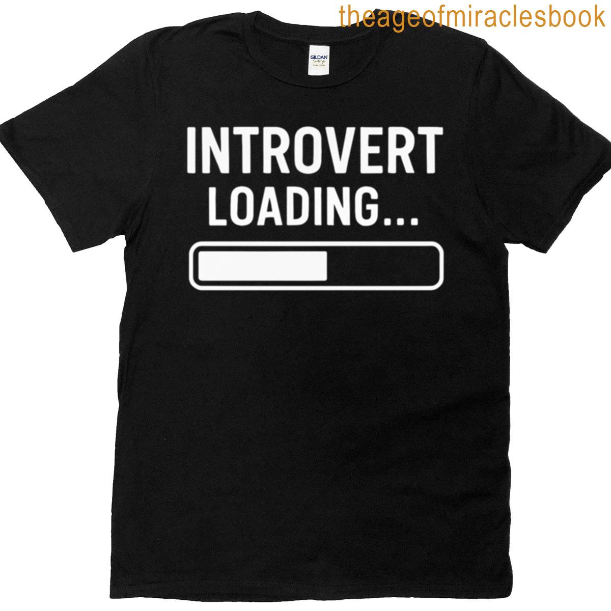 Introvert Loading Minimalist Social Battery Design Oversized T-shirt