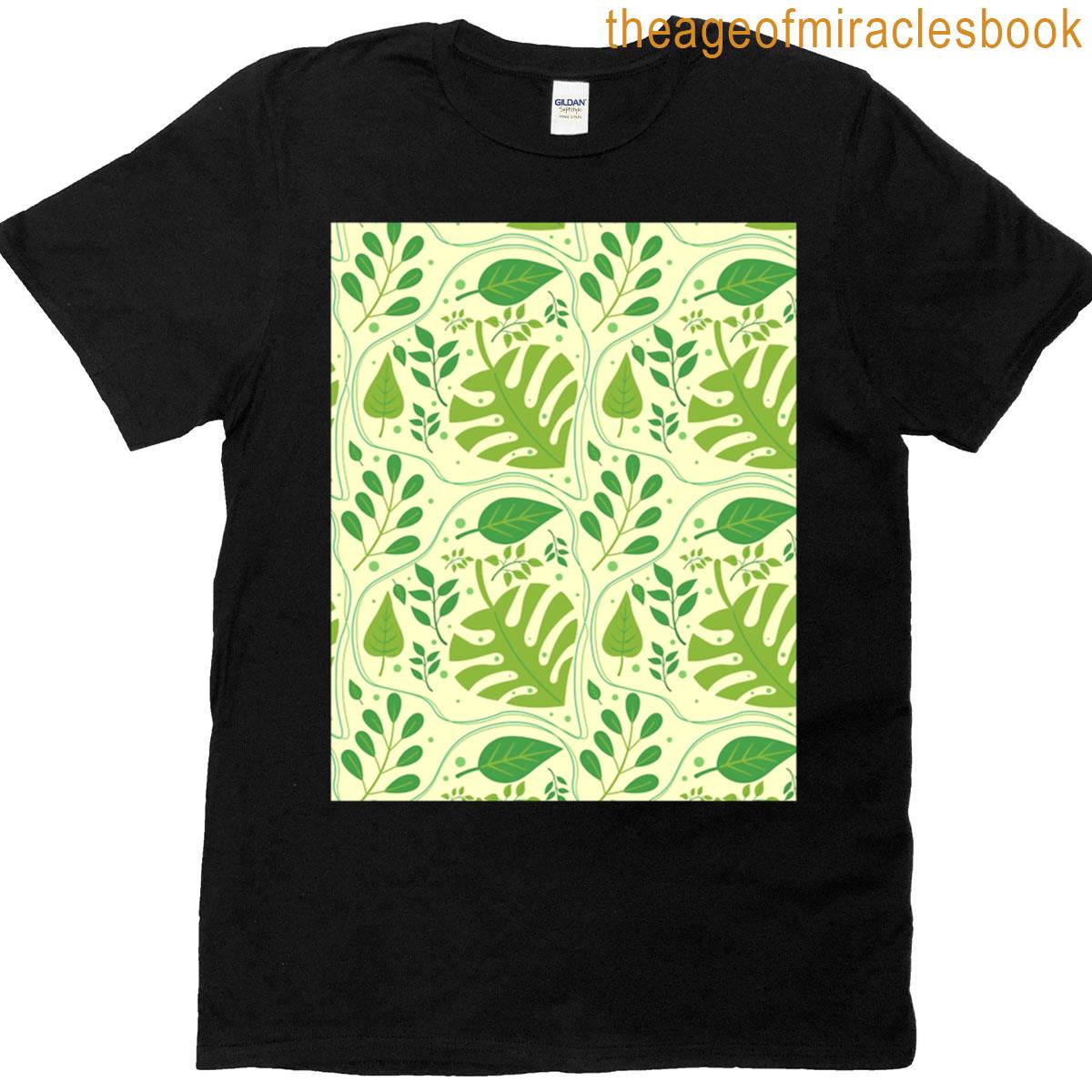 Leaf Vector Pattern Graphic T-shirt