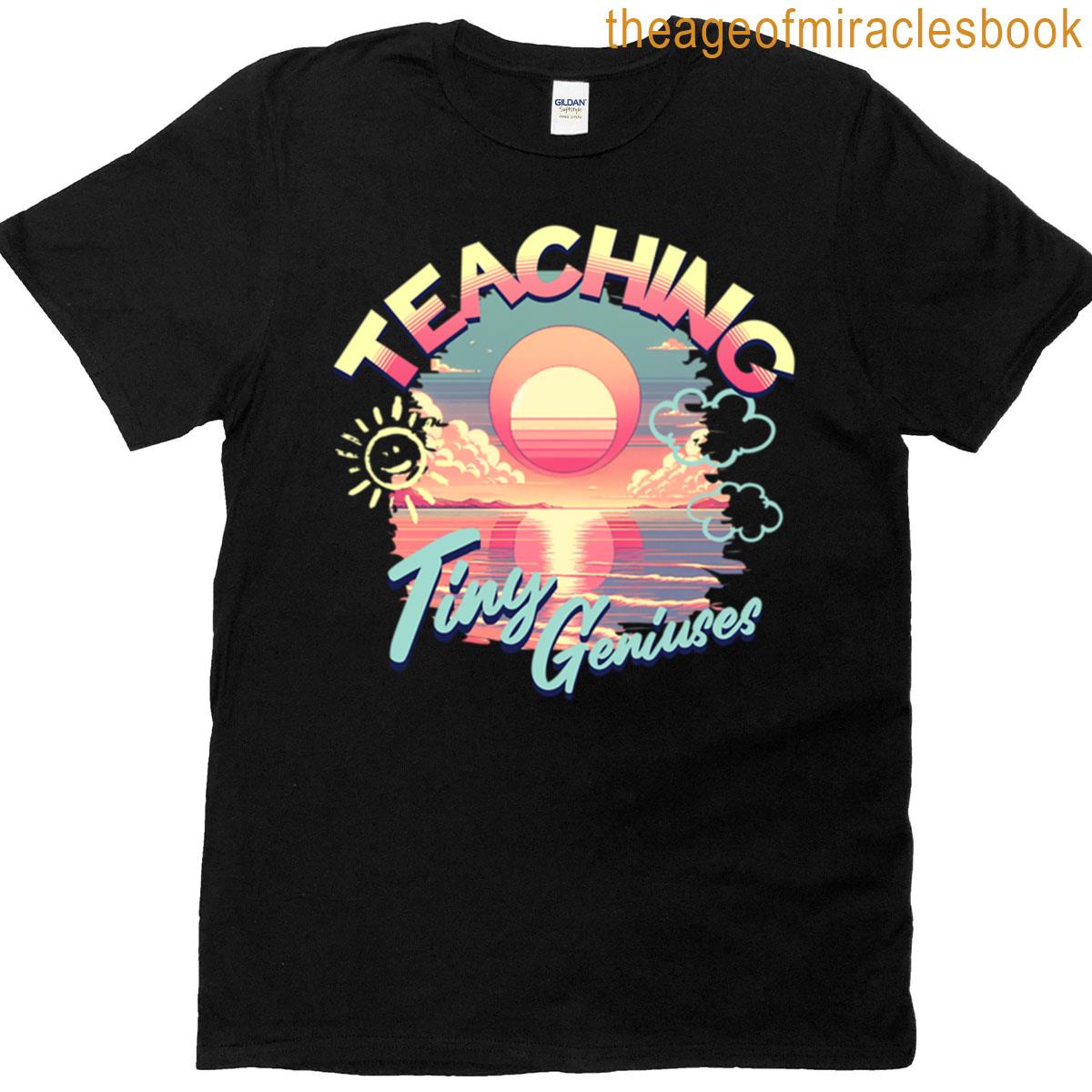 Retro Vintage Back To School Teaching Tiny Geniuses T-shirt