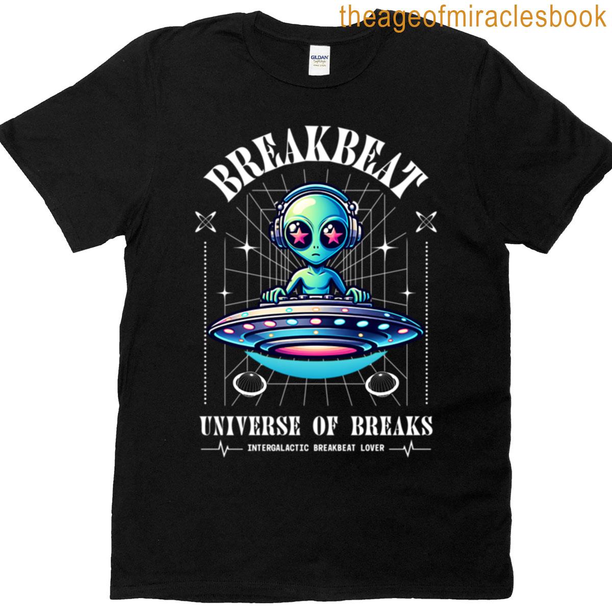 Breakbeat – Alien Ufo Decks White T-shirt
