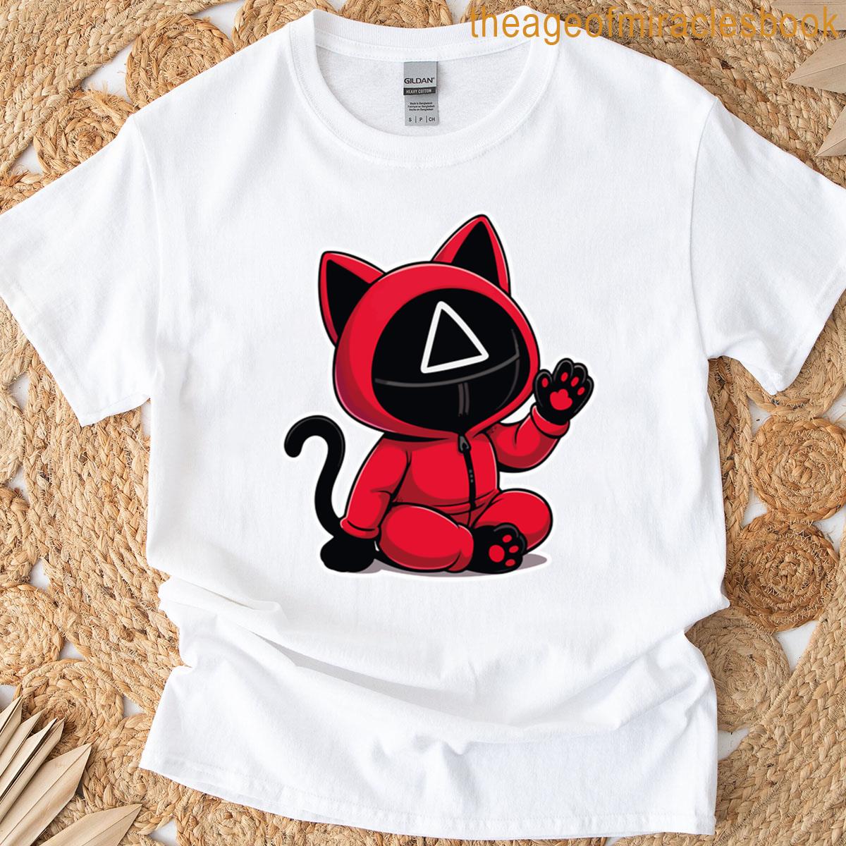 Cat In Squid Game Guard Costume Triangle T-shirt