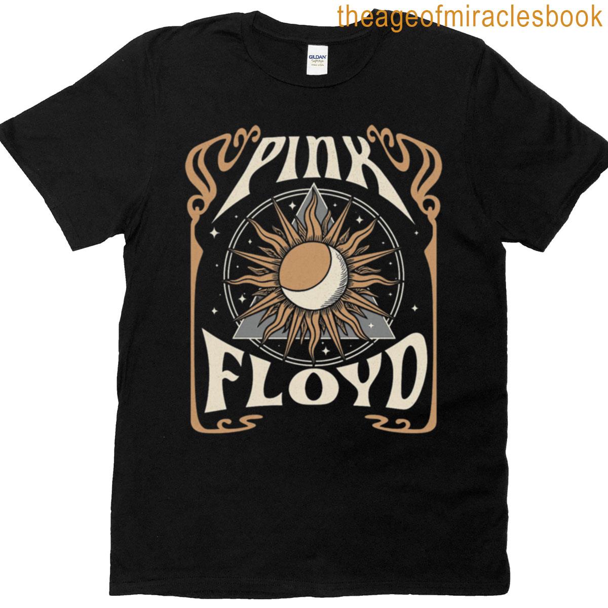 Celestial Psychedelia Pink Floyd Sun Moon Art T-shirt