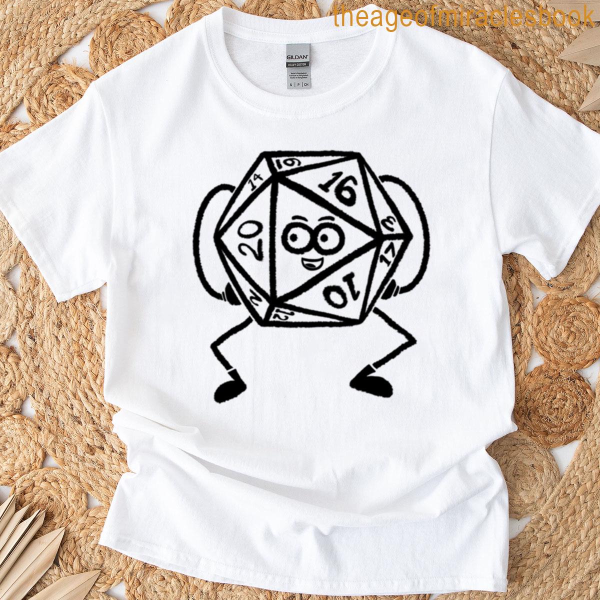 D20 Cartoon Black T-shirt