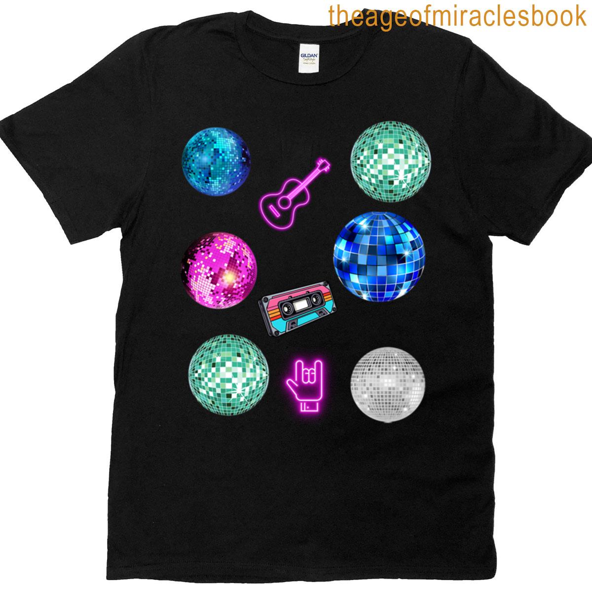 Disco Ball Stickers Spotlight T-shirt