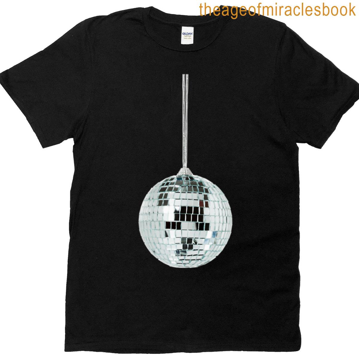 Disco Ball Stickers Spotlight White T-shirt