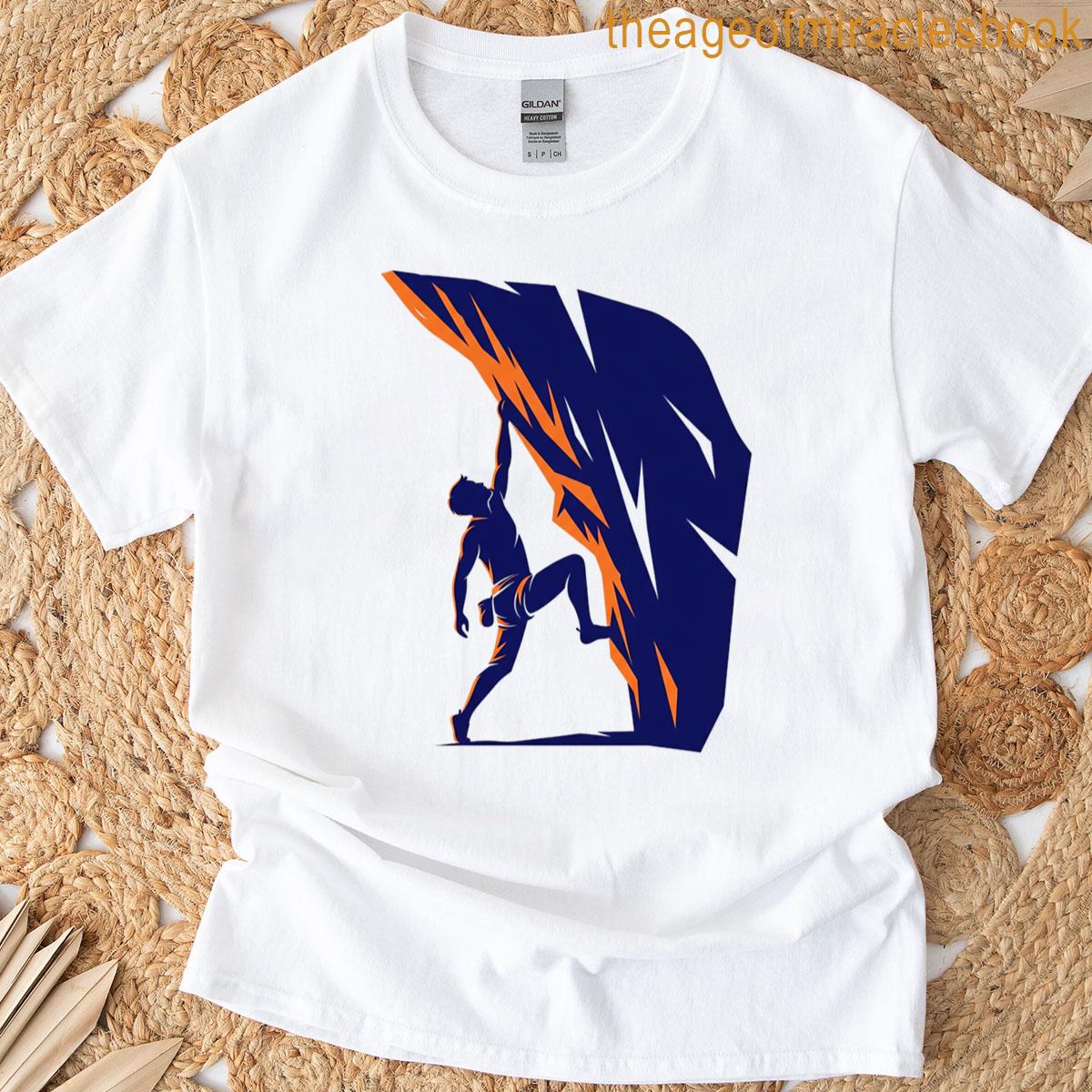 Dynamic Rock Climbing Silhouette T-shirt