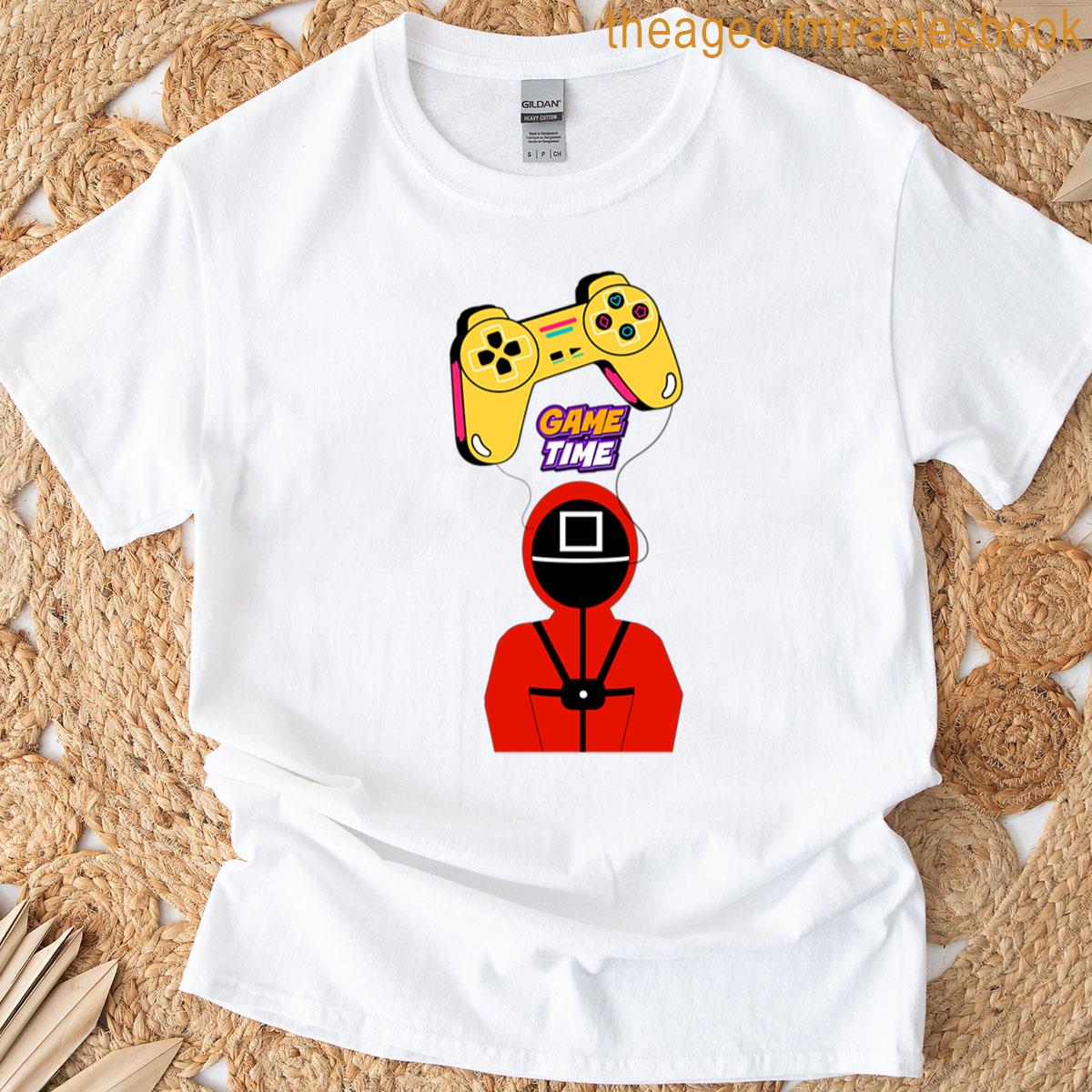 Game Time Squid Soldier Gamer Art With Controller T-shirt