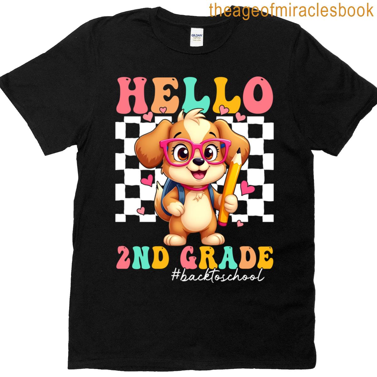 Hello Second Grade Team 2nd Grade Back To School Teacher Kid T-shirt