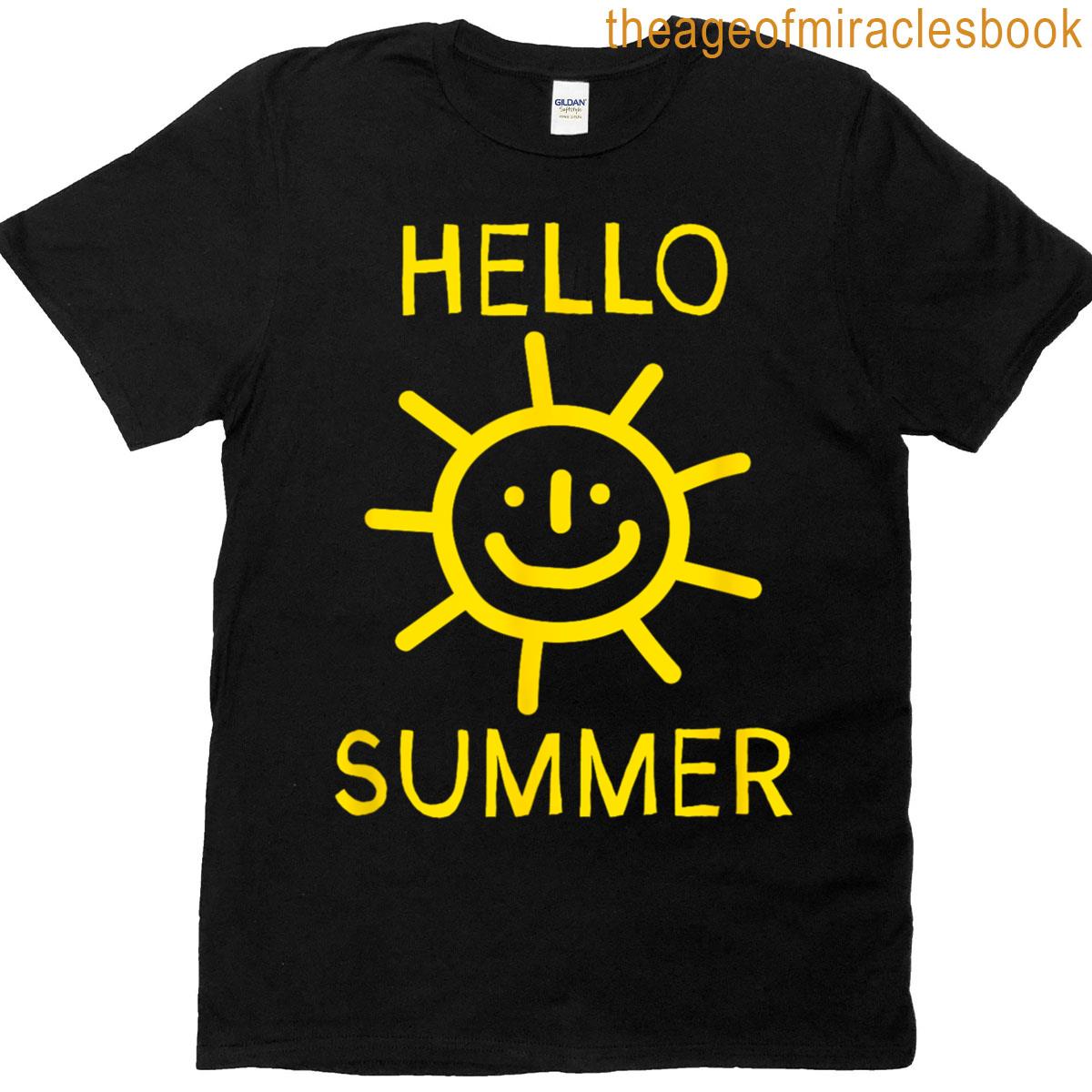 Hello Summer Vacation Sunshine Pool Summer Camp Beach T-shirt