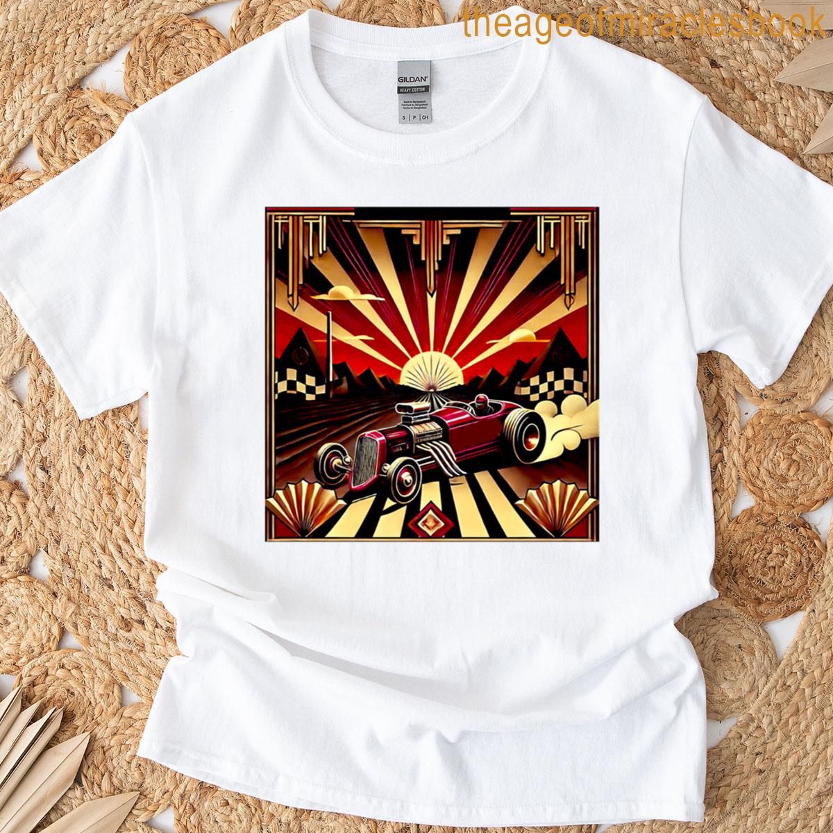 Hot Rod Red Burning Lightning4 Oversized T-shirt