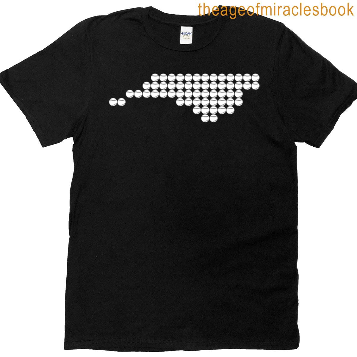 North Carolina White Baseball Fill T-shirt
