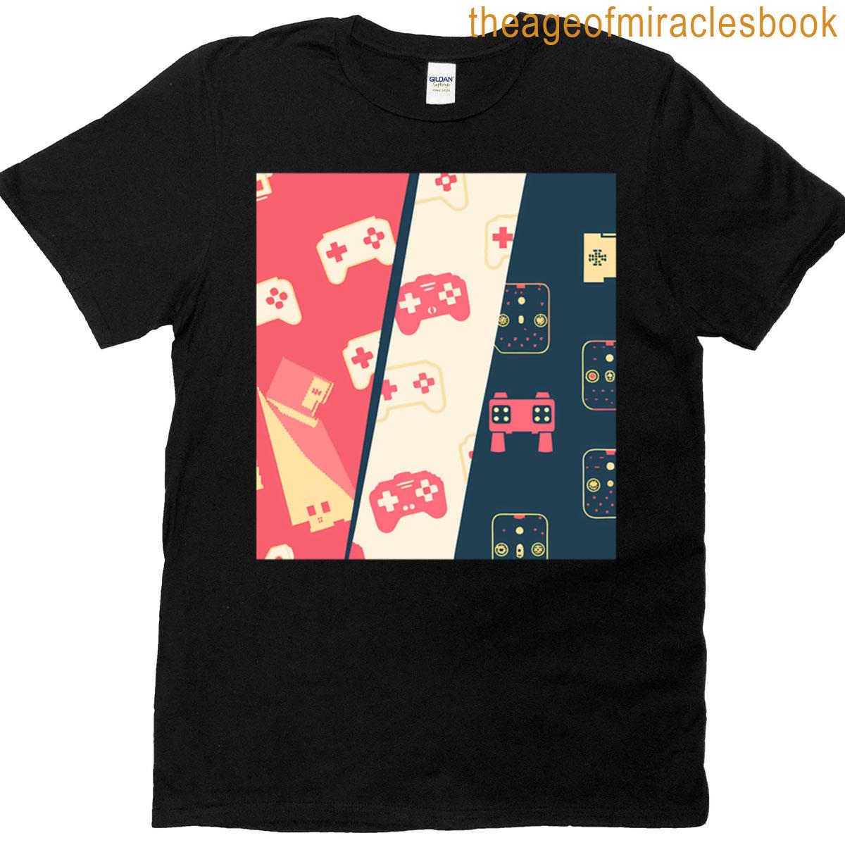 Nostalgic Gaming A Retro Controller Collage Oversized T-shirt