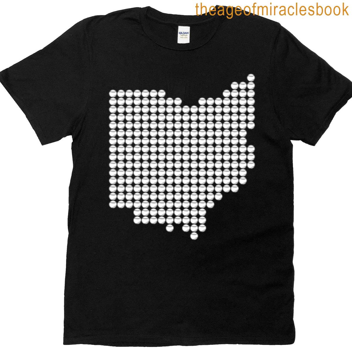 Ohio White Baseball Fill T-shirt