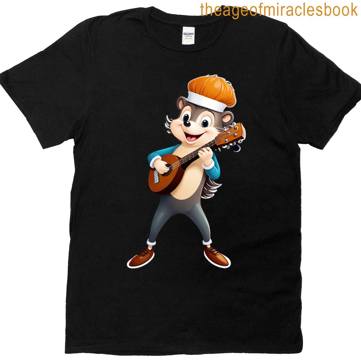 Retro Cartoon Bard Hedgehog T-shirt