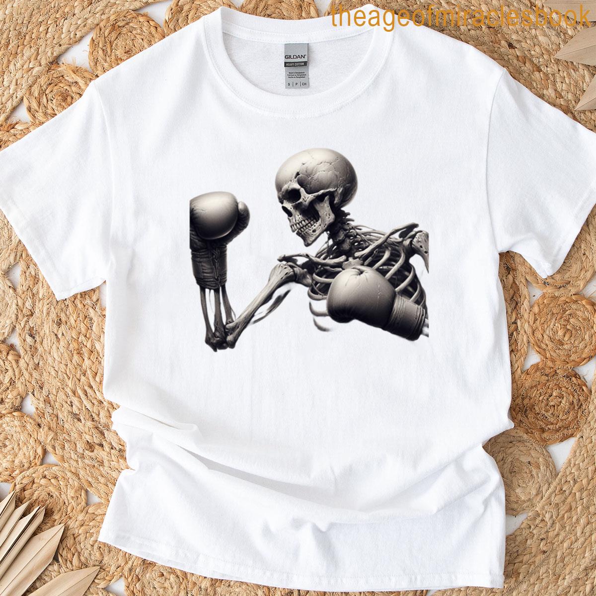 Skeleton Boxing Sketch T-shirt
