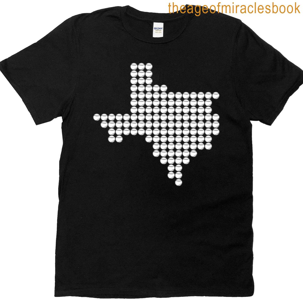 Texas White Baseball Fill T-shirt