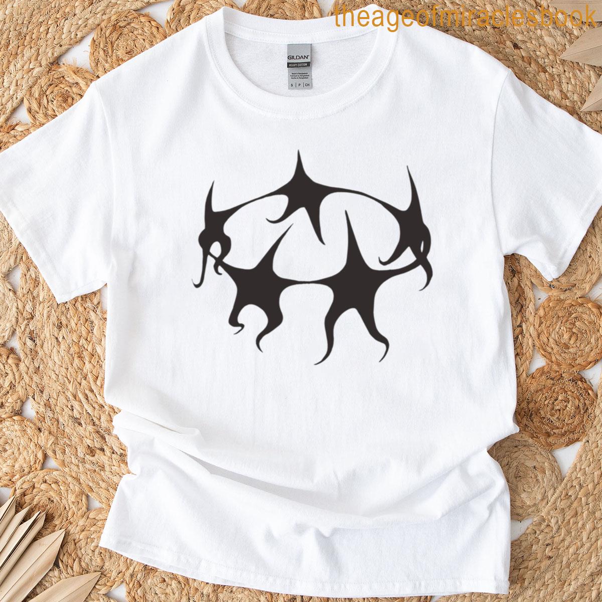 Black Dancing Whimsical Stars Oversized T-shirt