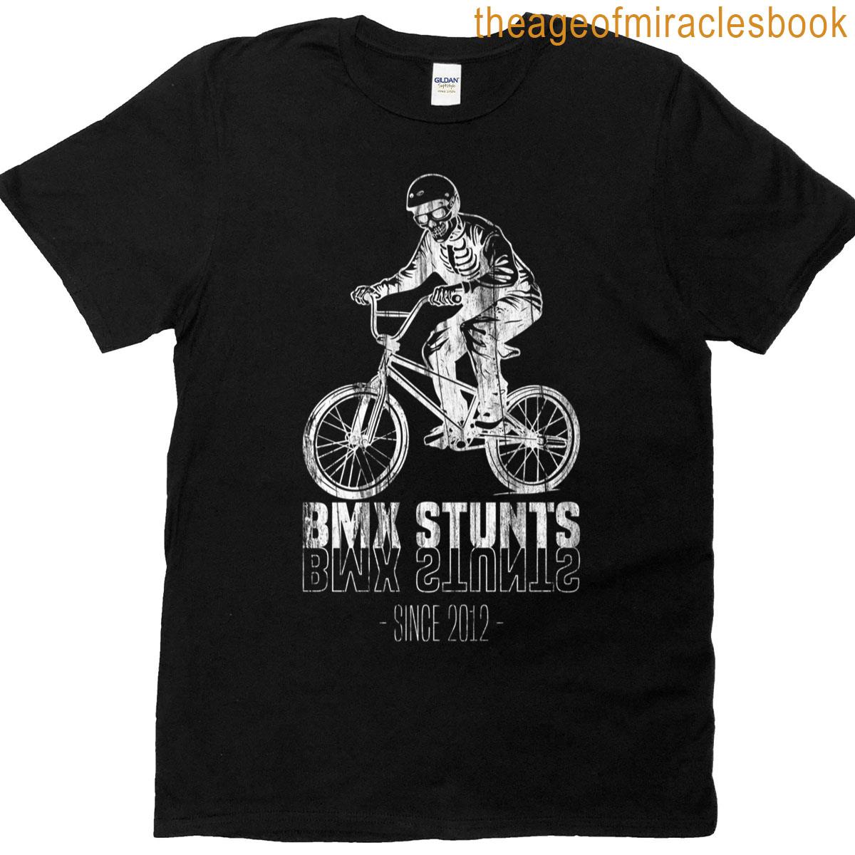 Bmx Stunts Since 2012 Skeleton Drives Bmx T-shirt