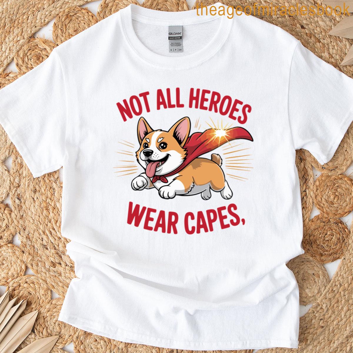 Corgi Superhero Dog Leaping Oversized T-shirt