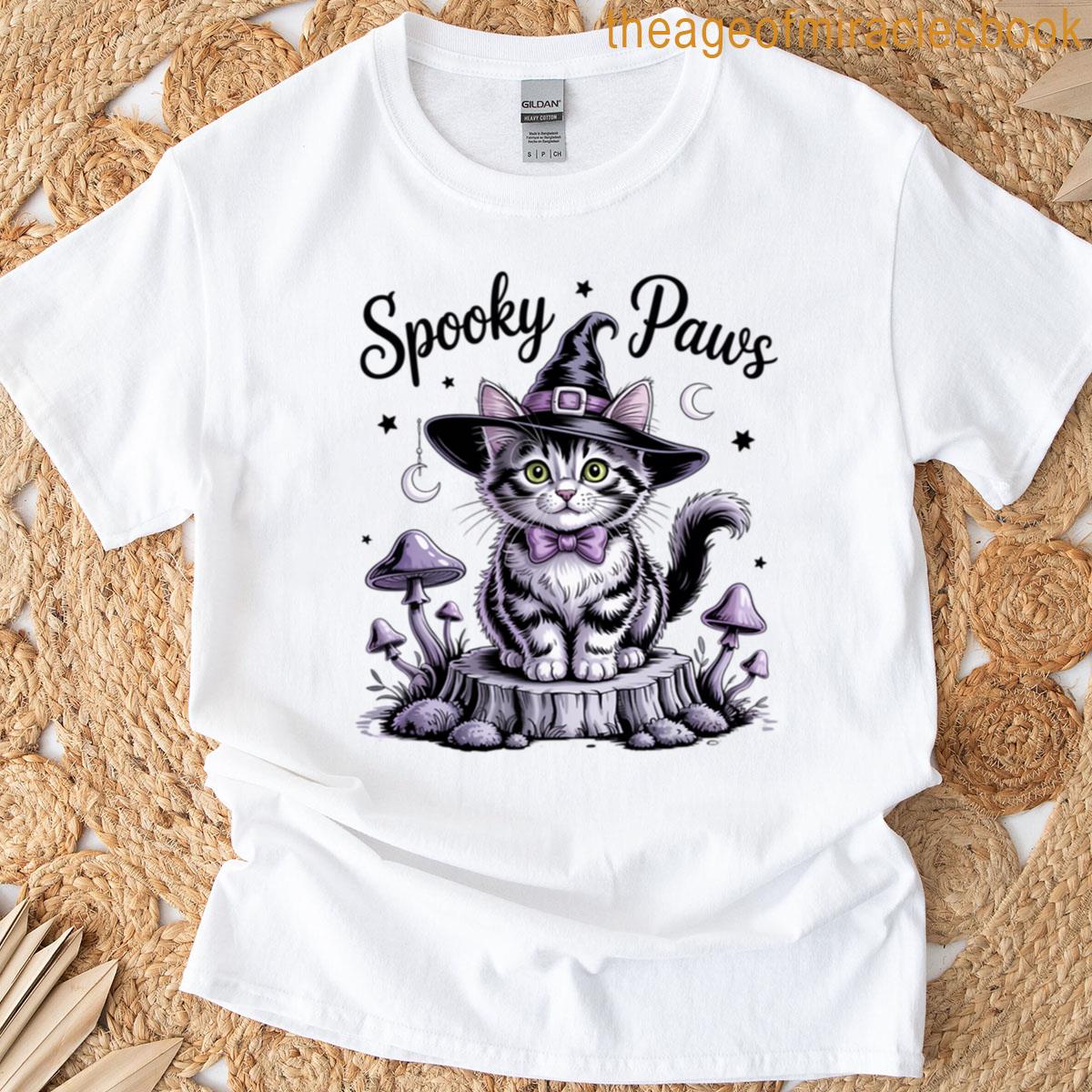 Cute Kitten Dressed Like Witch T-shirt