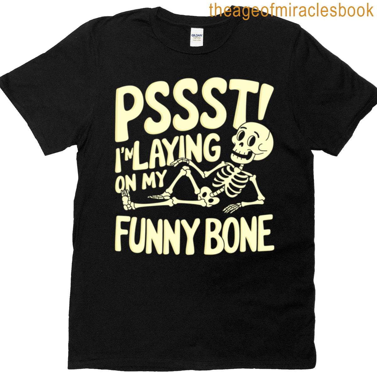 Funny Skeleton Laying On Funny Bone Oversized T-shirt