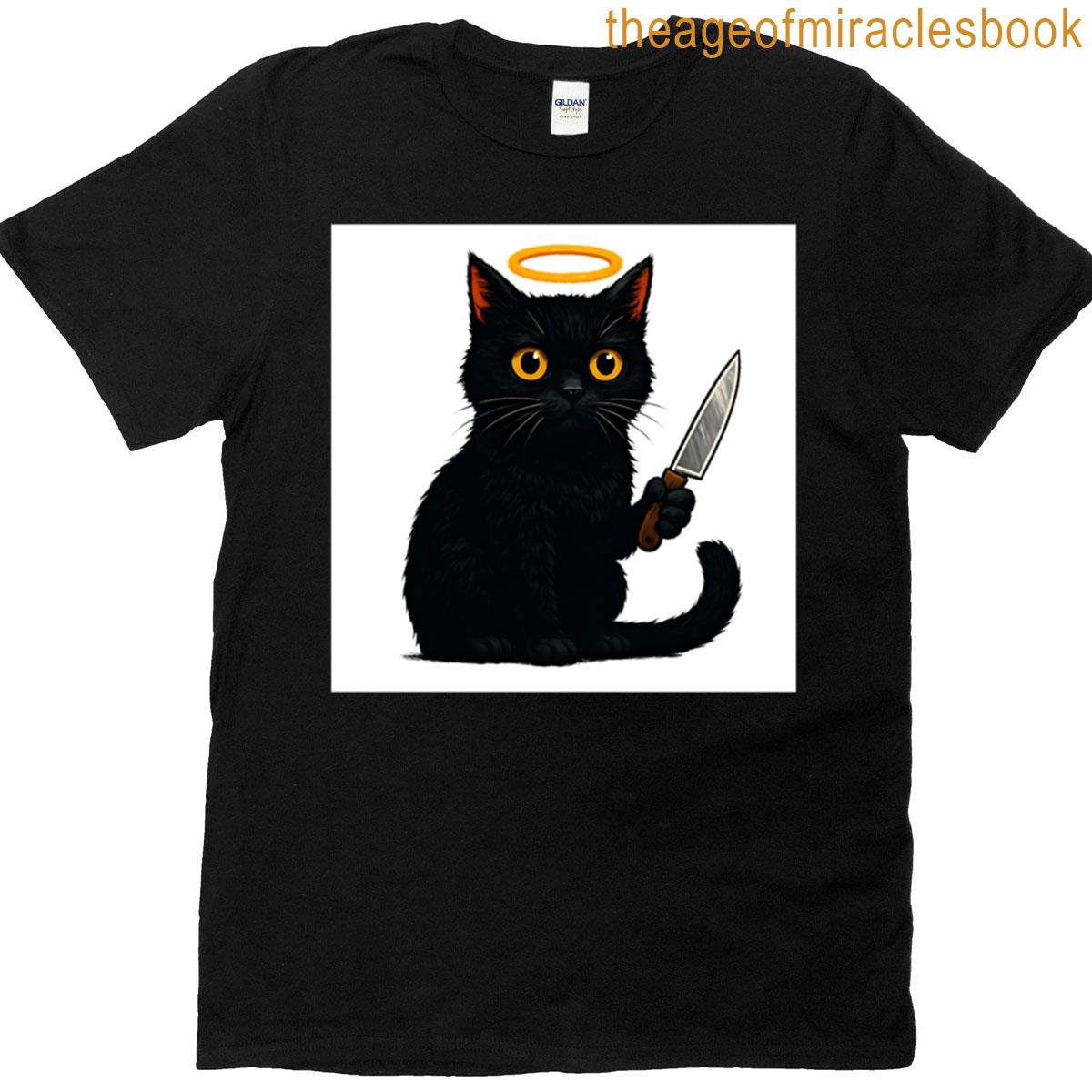 Innocent Eyes Murderous Intent Cat Oversized T-shirt
