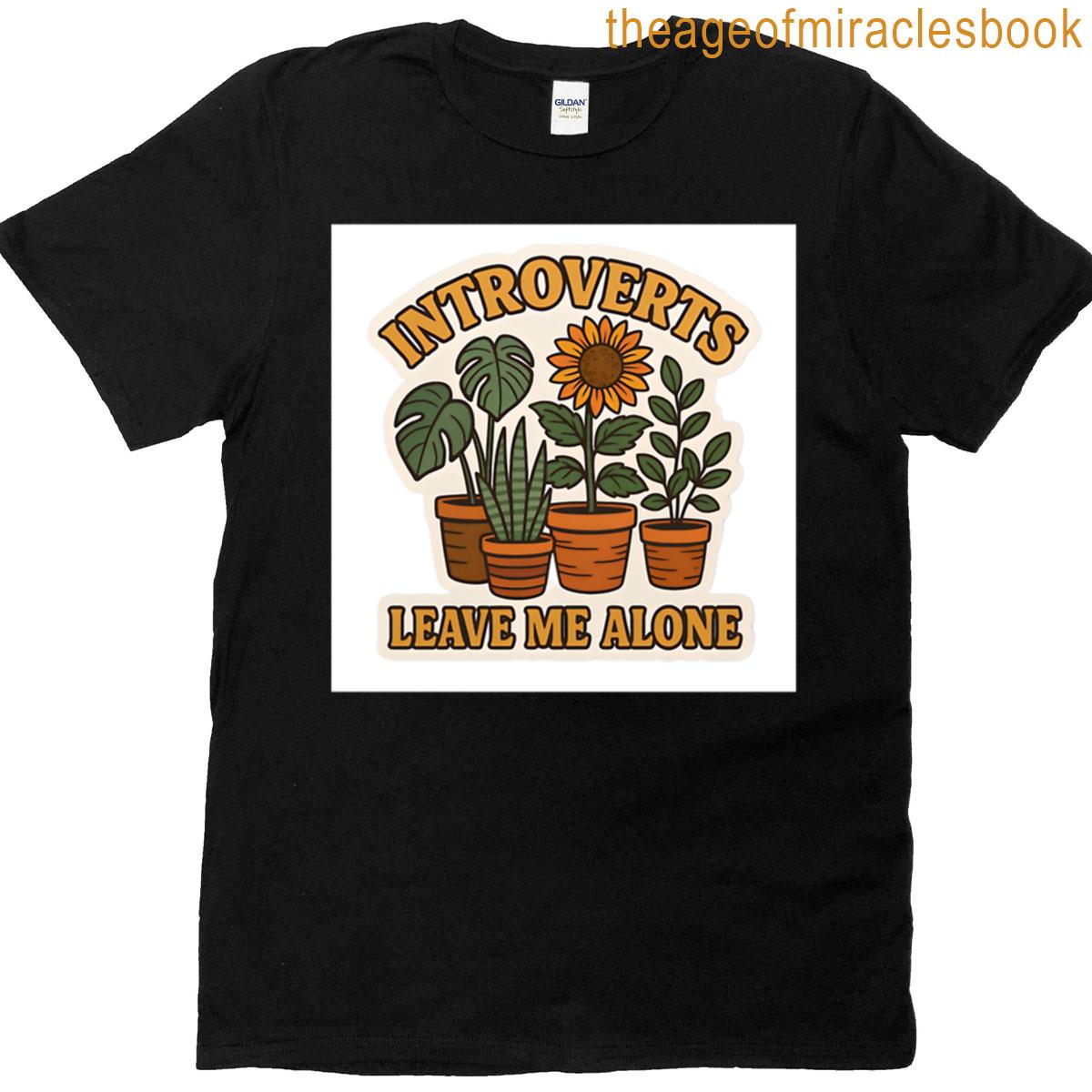 Introvert Plants Cottagecore Sticker Vibes T-shirt