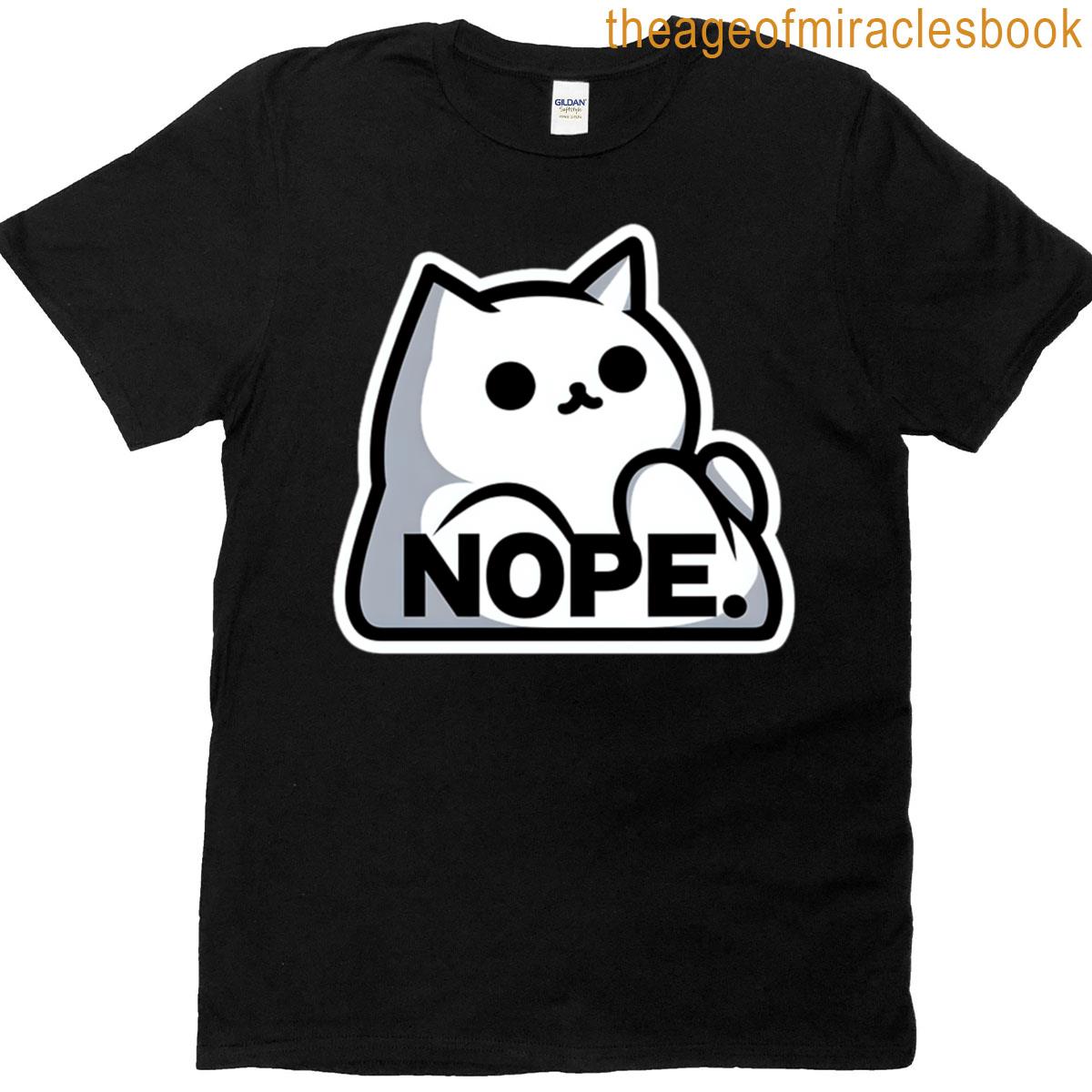 Nope Cat Meme Oversized T-shirt