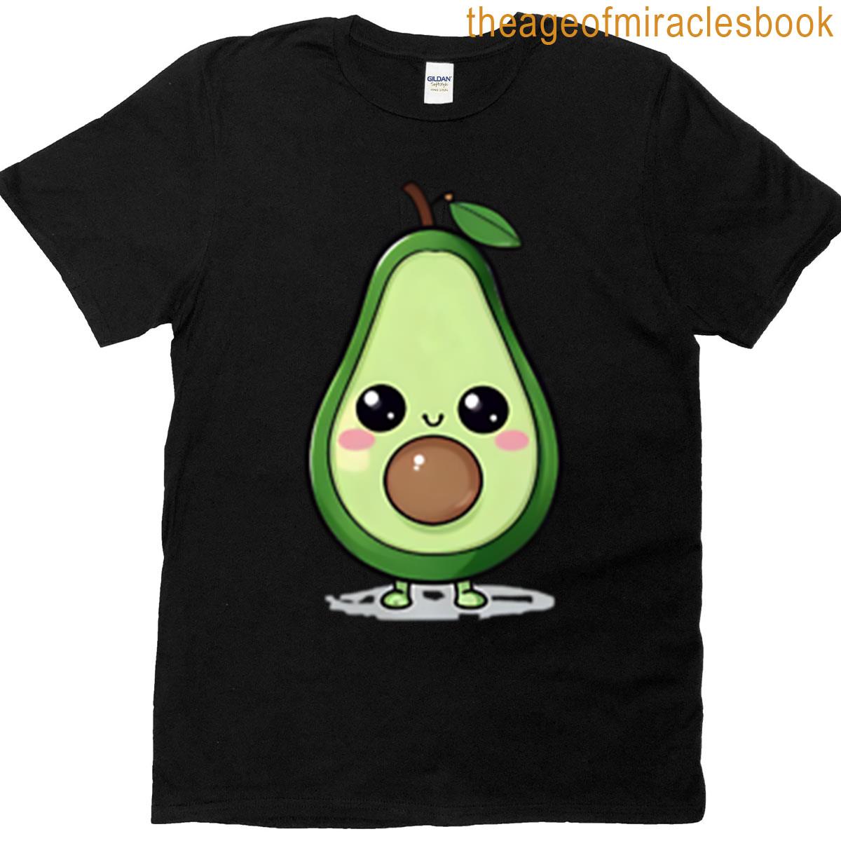 Tiny Standing Avocado Cute Minimal Kawaii Design T-shirt