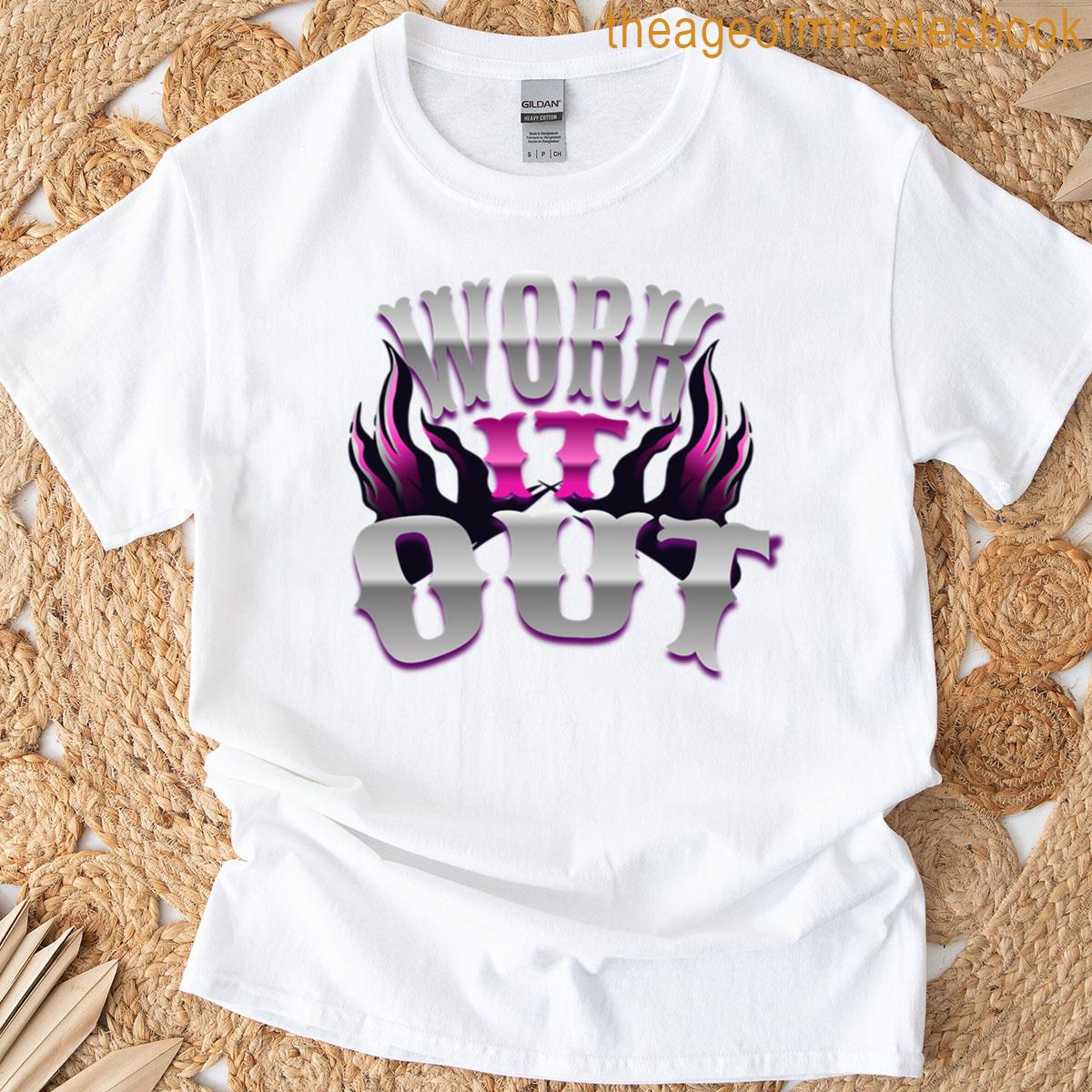 Aespa Dirty Work It Out Typography Morcaworks T-shirt